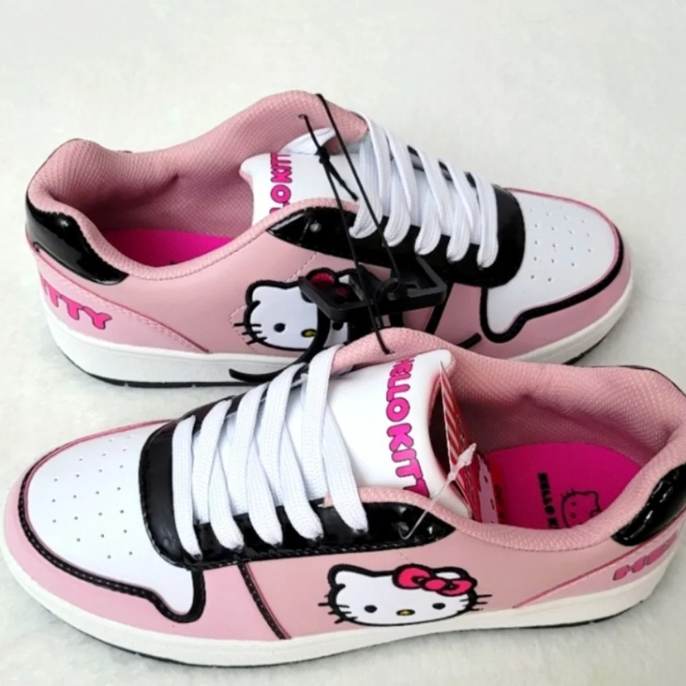 Hello Kitty Kids Sneakers - Pink and White WOMENS SIZE 8 NEW W/ TAGS